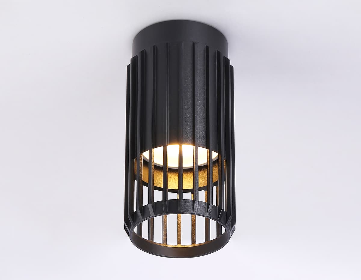 Накладной светильник со сменной лампой GU10 TN51674 BK черный GU10 D60*120 Ambrella Light 10