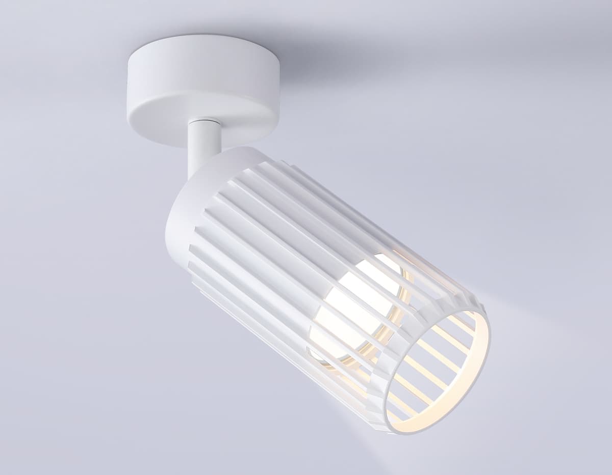 Накладной поворотный спот со сменной лампой GU10 TN51677 WH белый GU10 D60*120 Ambrella Light 12
