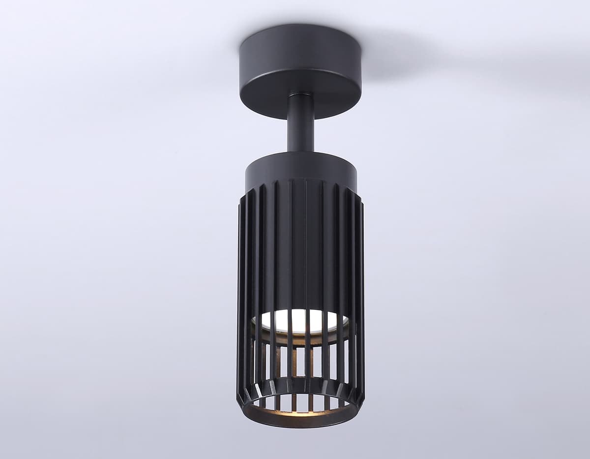 Накладной поворотный спот со сменной лампой GU10 TN51679 BK черный GU10 D60*120 Ambrella Light 10