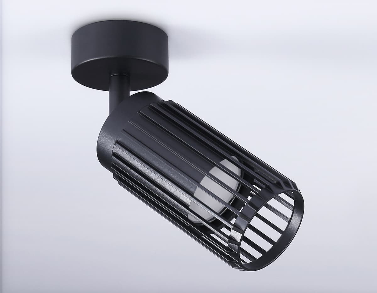 Накладной поворотный спот со сменной лампой GU10 TN51679 BK черный GU10 D60*120 Ambrella Light 12