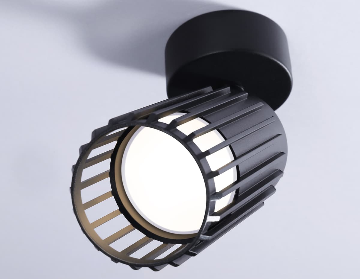 Накладной поворотный спот со сменной лампой GU10 TN51679 BK черный GU10 D60*120 Ambrella Light 8
