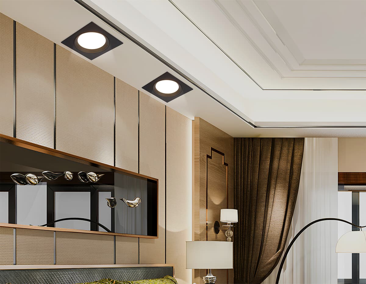 Встраиваемый точечный светильник GX53 TN51804 BK черный GX53 max 15W 110*110*23 Ambrella Light 13