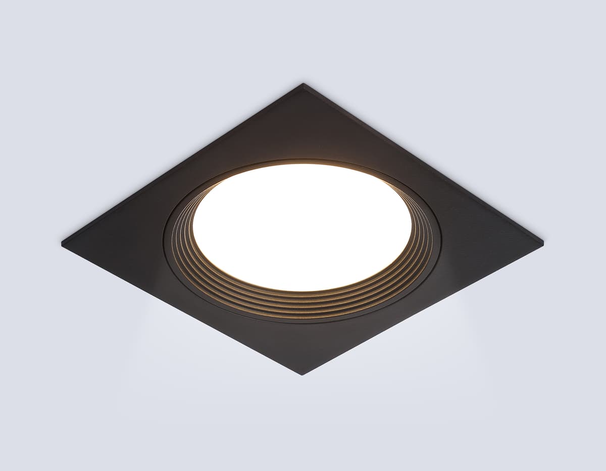 Встраиваемый точечный светильник GX53 TN51804 BK черный GX53 max 15W 110*110*23 Ambrella Light 9