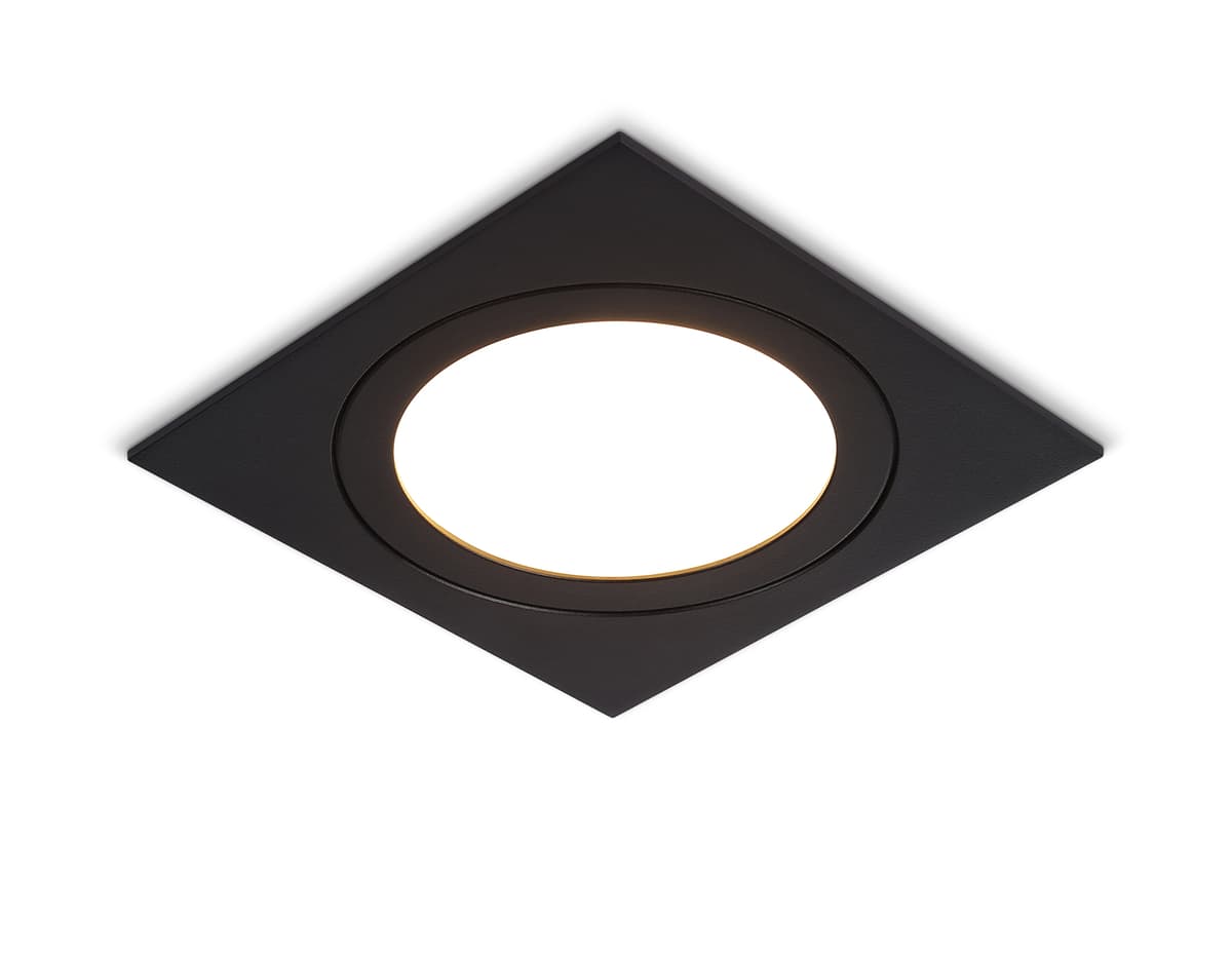 Встраиваемый точечный светильник GX53 TN51825 BK черный GX53 max 15W 110*110*39 Ambrella Light 8