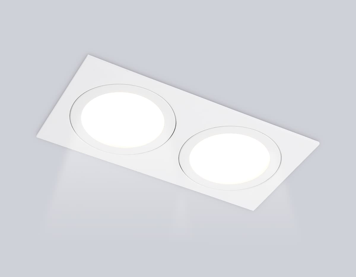 Встраиваемый точечный светильник GX53 TN51826/2 WH белый GX53/2 max 15W 215*110*39 Ambrella Light 11