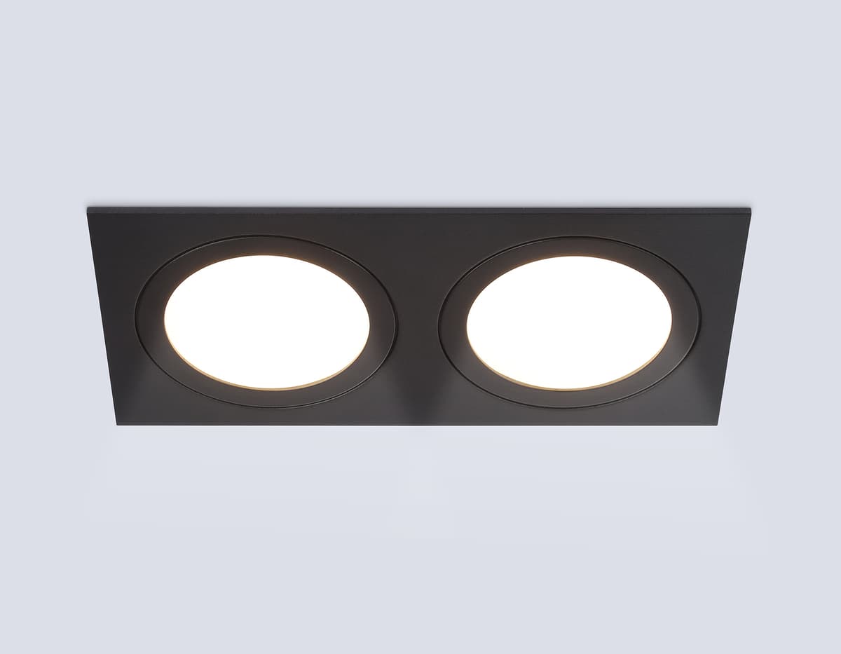 Встраиваемый точечный светильник GX53 TN51827/2 BK черный GX53/2 max 15W 215*110*39 Ambrella Light 10