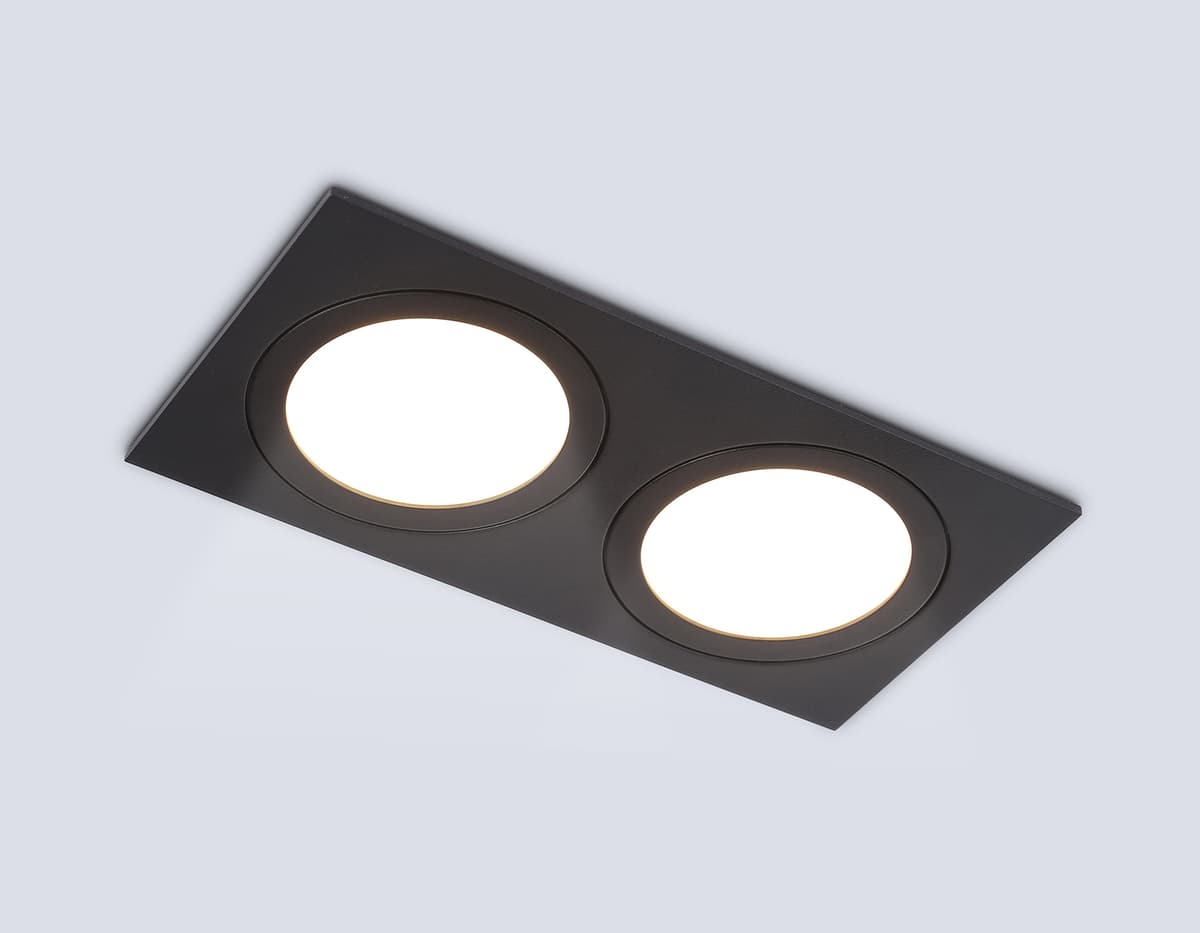 Встраиваемый точечный светильник GX53 TN51827/2 BK черный GX53/2 max 15W 215*110*39 Ambrella Light 11