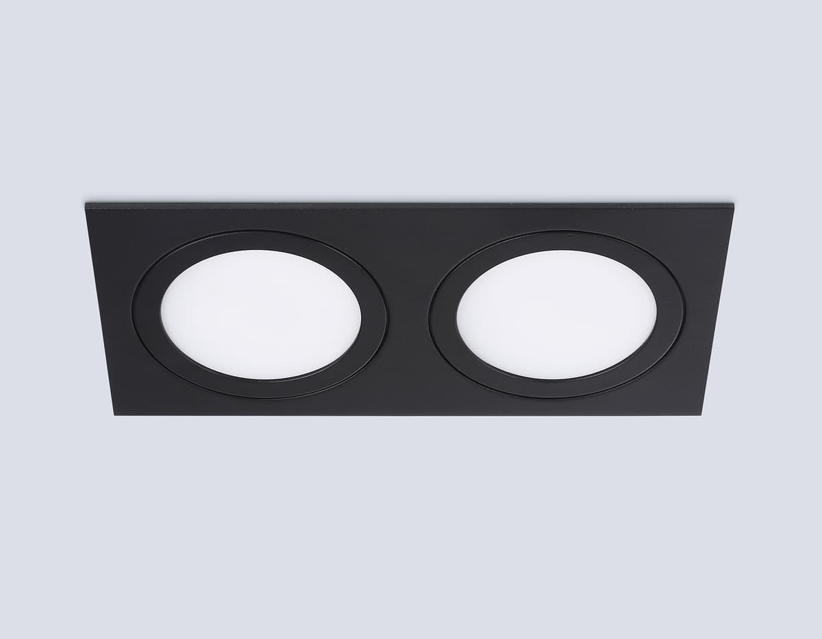 Встраиваемый точечный светильник GX53 TN51827/2 BK черный GX53/2 max 15W 215*110*39 Ambrella Light 12