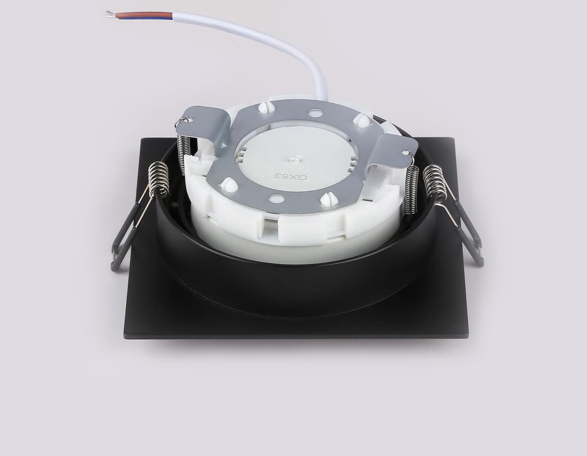 Встраиваемый поворотный точечный светильник GX53 TN51917 BK черный GX53 max 12W 115*115*23 Ambrella Light 10
