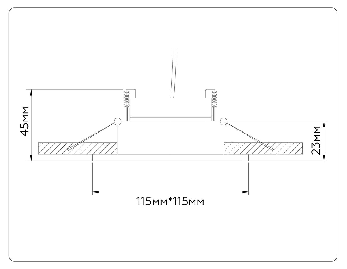 Встраиваемый поворотный точечный светильник GX53 TN51917 BK черный GX53 max 12W 115*115*23 Ambrella Light 12