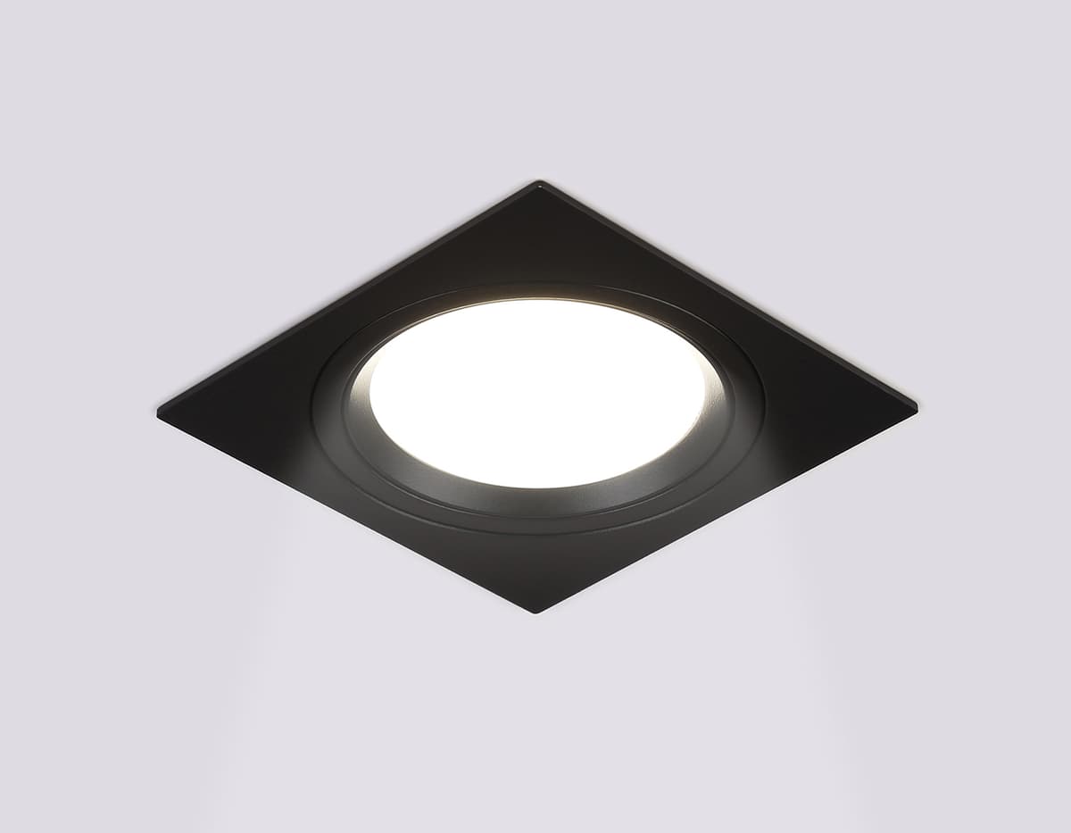 Встраиваемый поворотный точечный светильник GX53 TN51917 BK черный GX53 max 12W 115*115*23 Ambrella Light 8