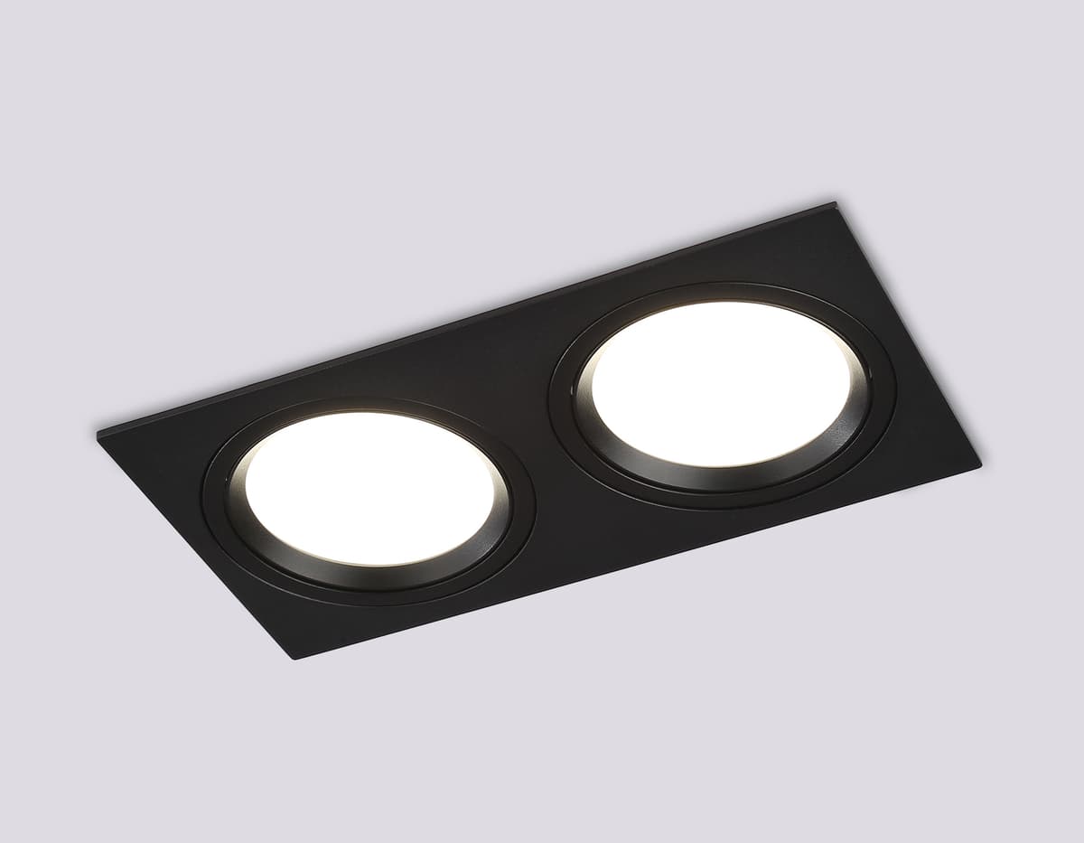 Встраиваемый поворотный точечный светильник GX53 TN51920/2 BK черный GX53 max 12W 220*115*23 Ambrella Light 12