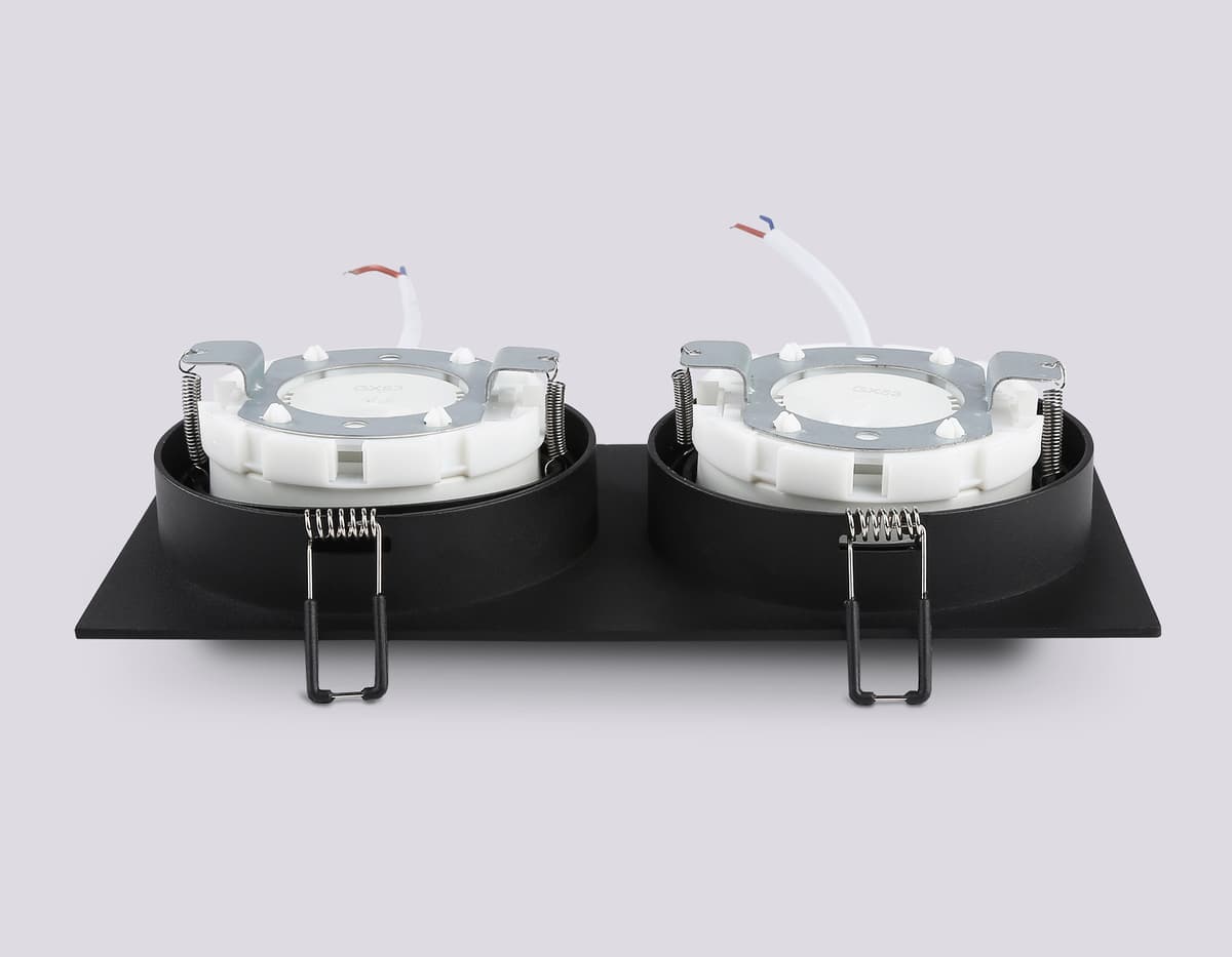 Встраиваемый поворотный точечный светильник GX53 TN51920/2 BK черный GX53 max 12W 220*115*23 Ambrella Light 13