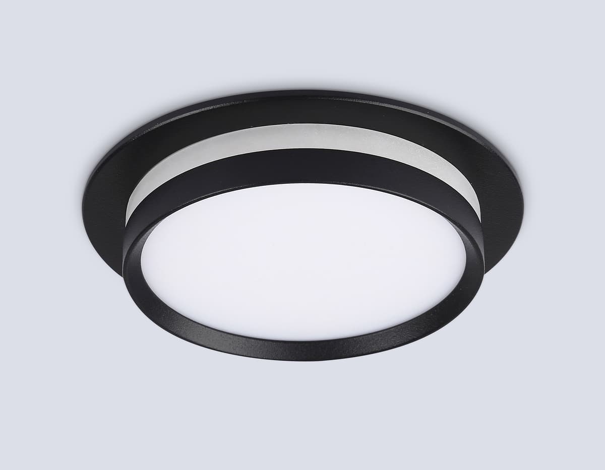 Встраиваемый точечный светильник GX53 TN5215 BK черный GX53 max 15W D105*40 Ambrella Light 10