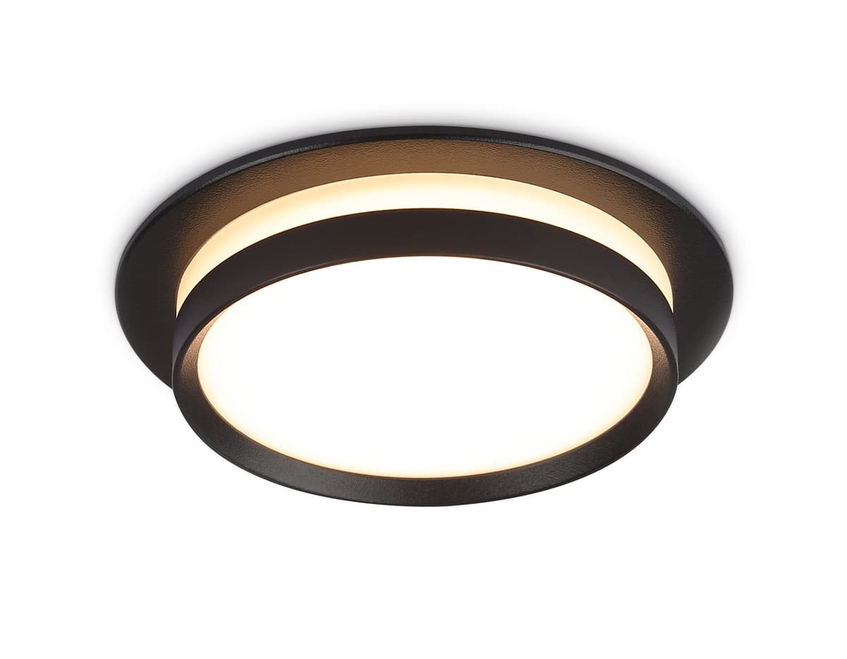 Встраиваемый точечный светильник GX53 TN5215 BK черный GX53 max 15W D105*40 Ambrella Light 8