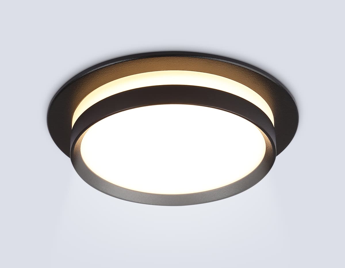 Встраиваемый точечный светильник GX53 TN5215 BK черный GX53 max 15W D105*40 Ambrella Light 9