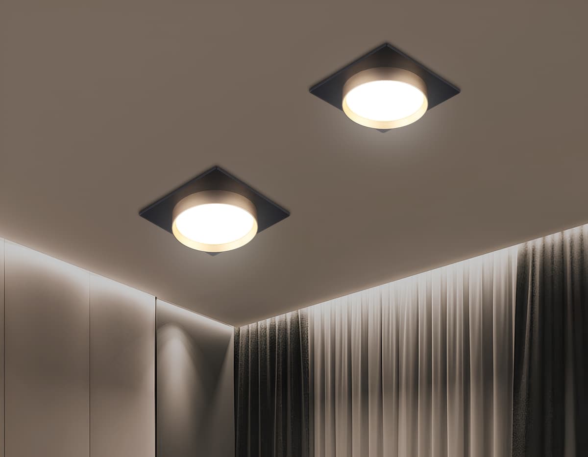 Светильник встраиваемый TN5232 BK/GD черный/золото GX53 max 12W 110*110*35 Ambrella Light 12