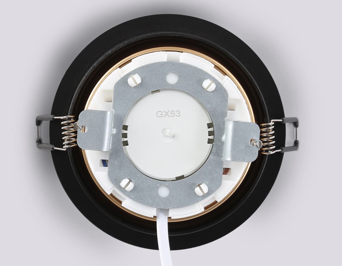 Встраиваемый светильник GX53 TN52334 SBK/SGD черный песок/золото песок GX53 max 12W D115*25 Ambrella Light 12