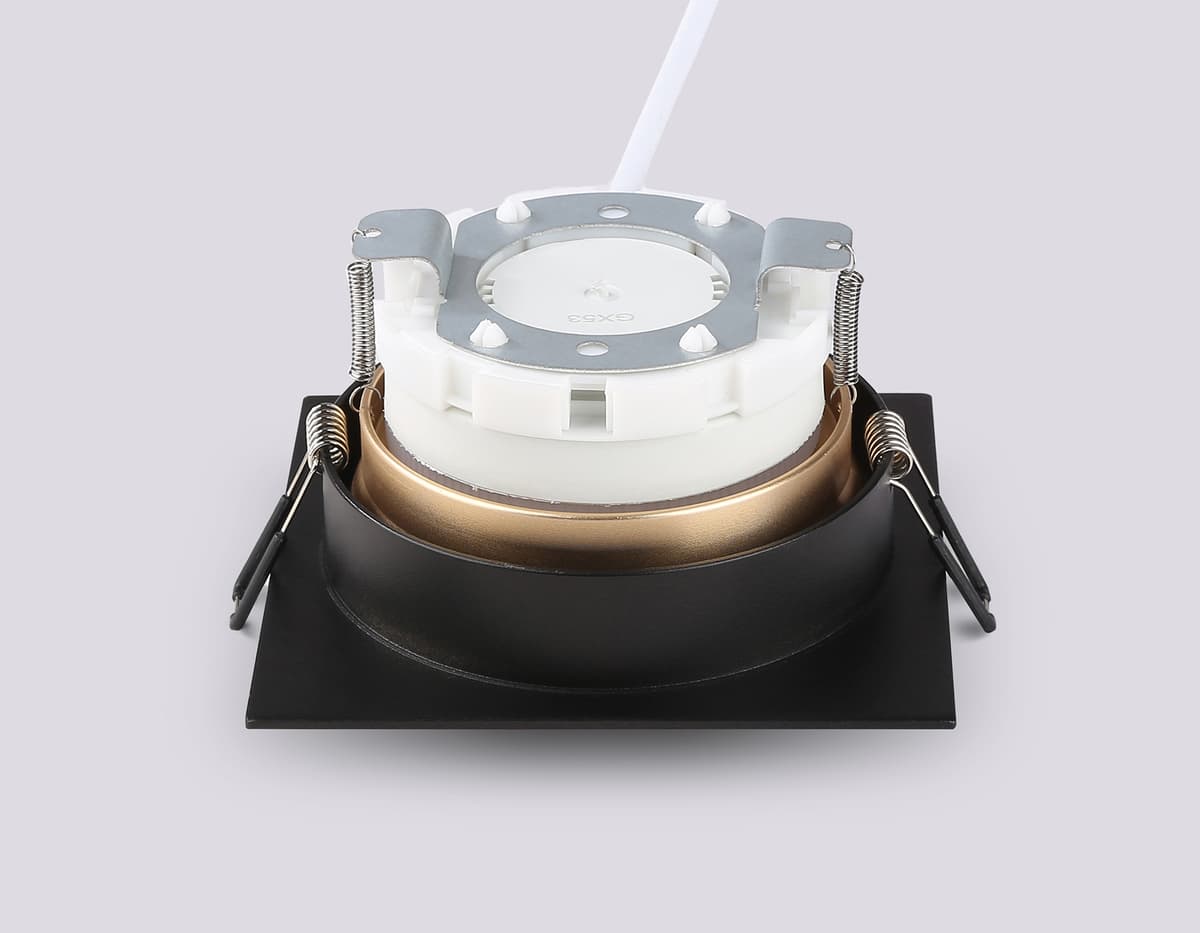 Встраиваемый светильник GX53 TN52340 SBK/SGD черный песок/золото песок GX53 max 12W 115*115*25 Ambrella Light 11