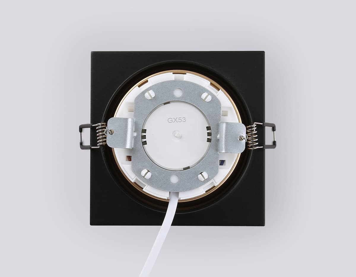 Встраиваемый светильник GX53 TN52340 SBK/SGD черный песок/золото песок GX53 max 12W 115*115*25 Ambrella Light 12