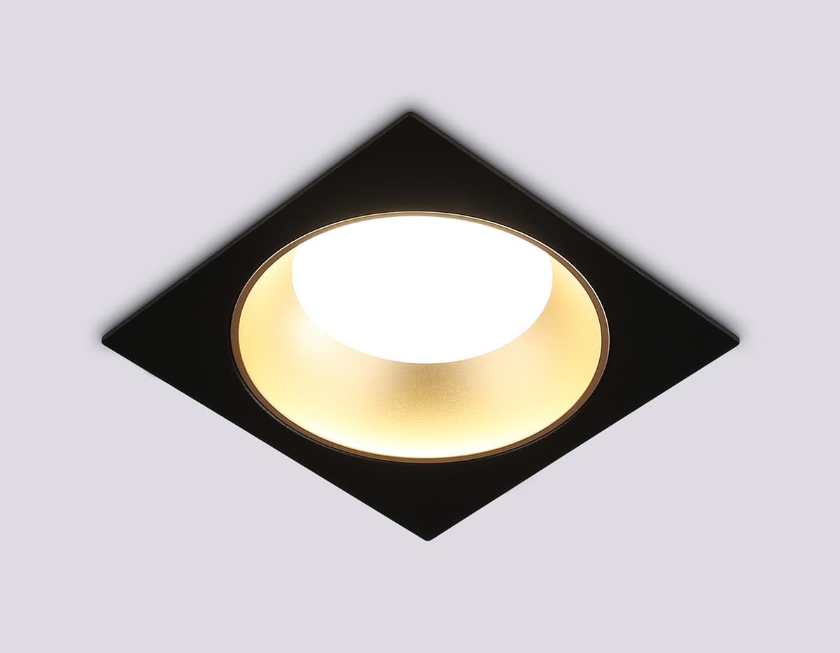 Встраиваемый светильник GX53 TN52340 SBK/SGD черный песок/золото песок GX53 max 12W 115*115*25 Ambrella Light 9