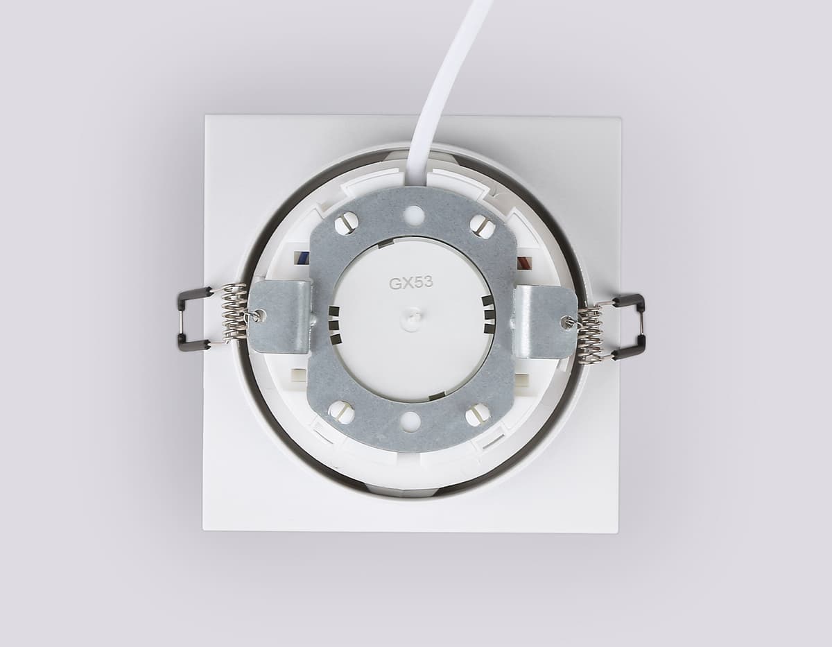 Встраиваемый светильник GX53 TN52341 SWH/GWH белый песок/белый глянец GX53 max 12W 115*115*25 Ambrella Light 12