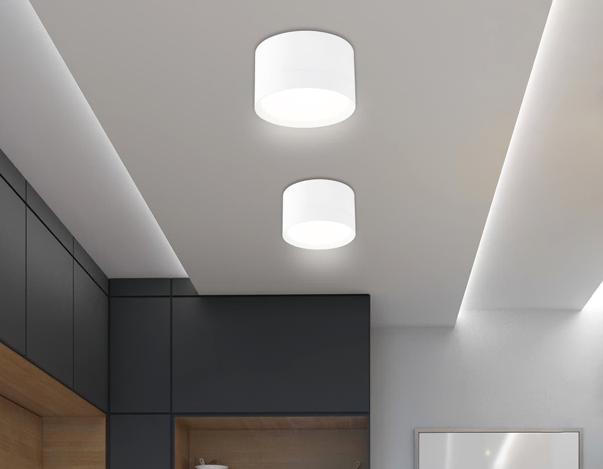 Накладной точечный светильник GX53 TN52351 WH белый GX53 max 12W D83*50 Ambrella Light 13
