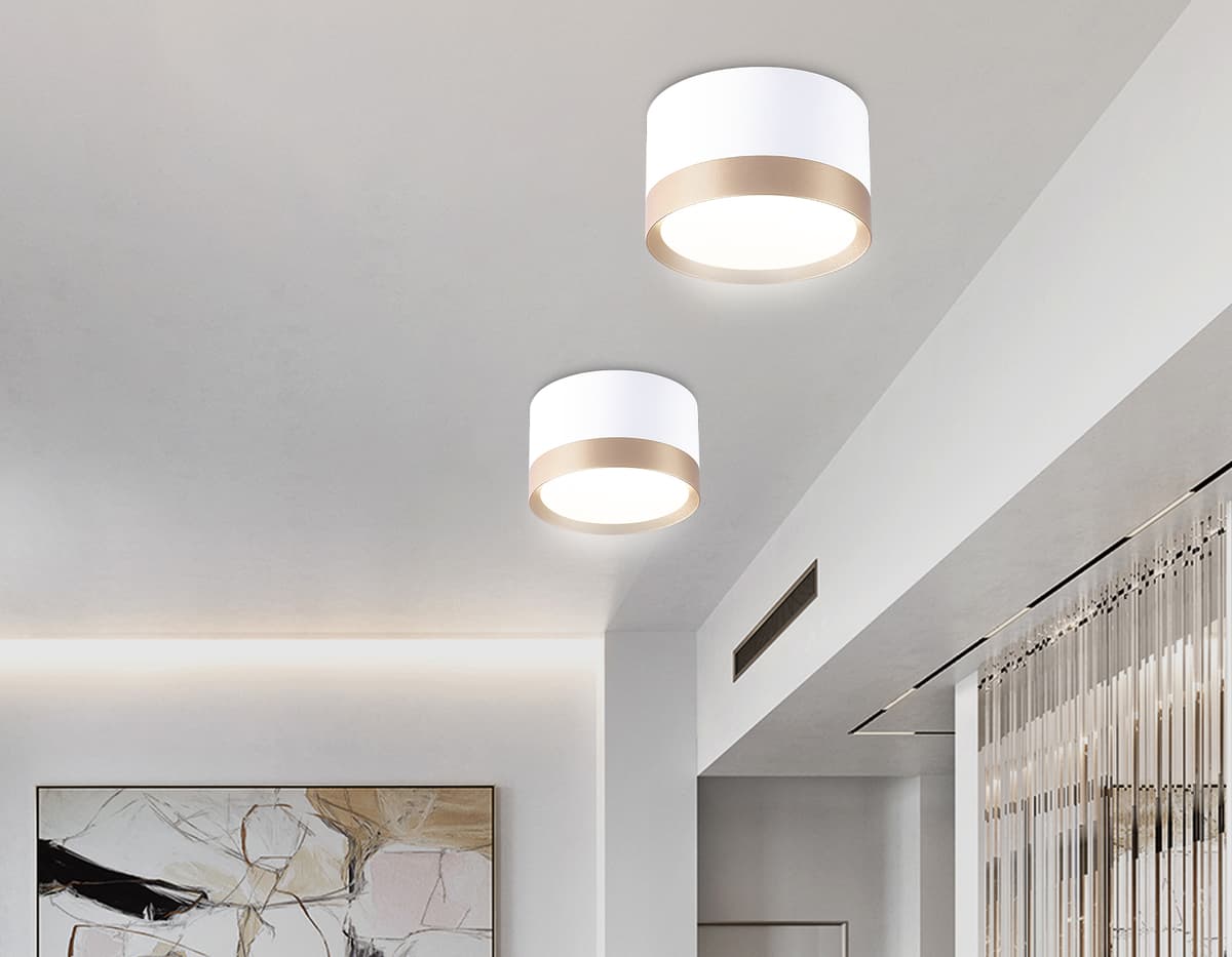 Накладной точечный светильник GX53 TN52355 WH/GD белый/золото GX53 max 12W D82*50 Ambrella Light 12