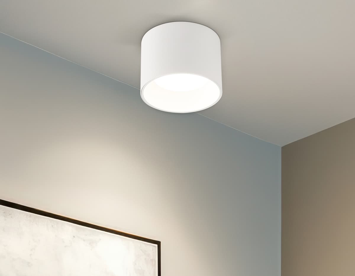 Накладной точечный светильник GX53 TN52881 SWH белый песок GX53 max 12W D97*70 Ambrella Light 13