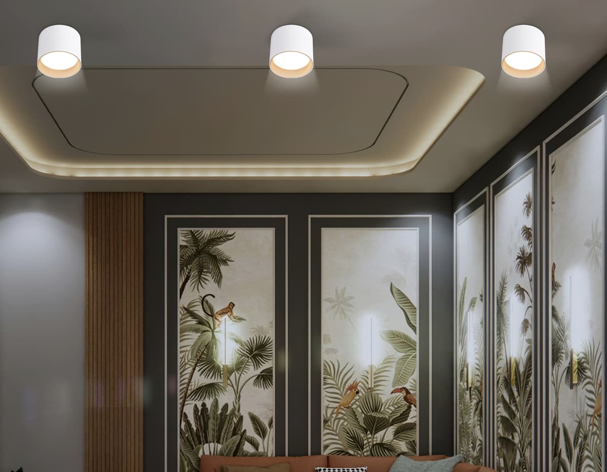 Накладной точечный светильник GX53 TN5304 WH/GD белый/золото GX53 max 15W D83*65 Ambrella Light 13