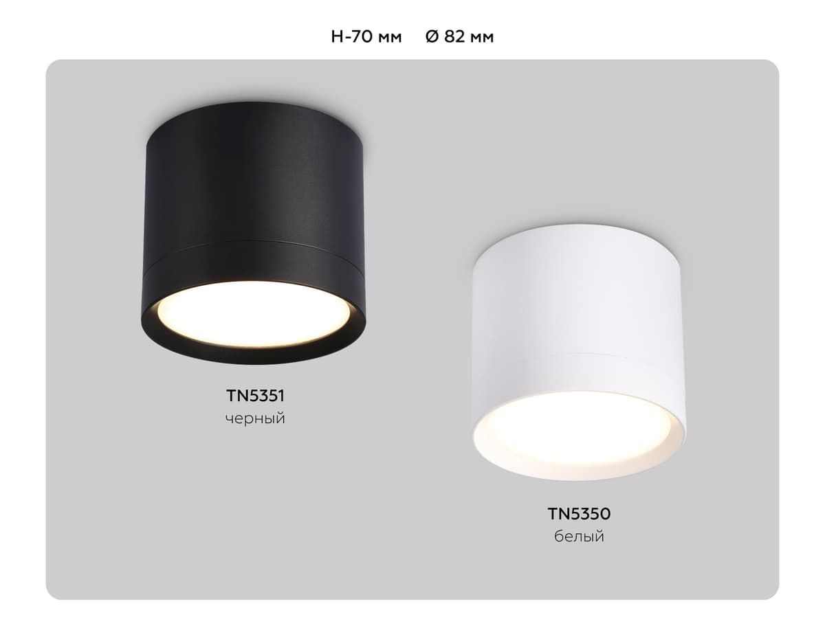 Накладной точечный светильник GX53 TN5350 WH белый GX53 D82*70 Ambrella Light 14