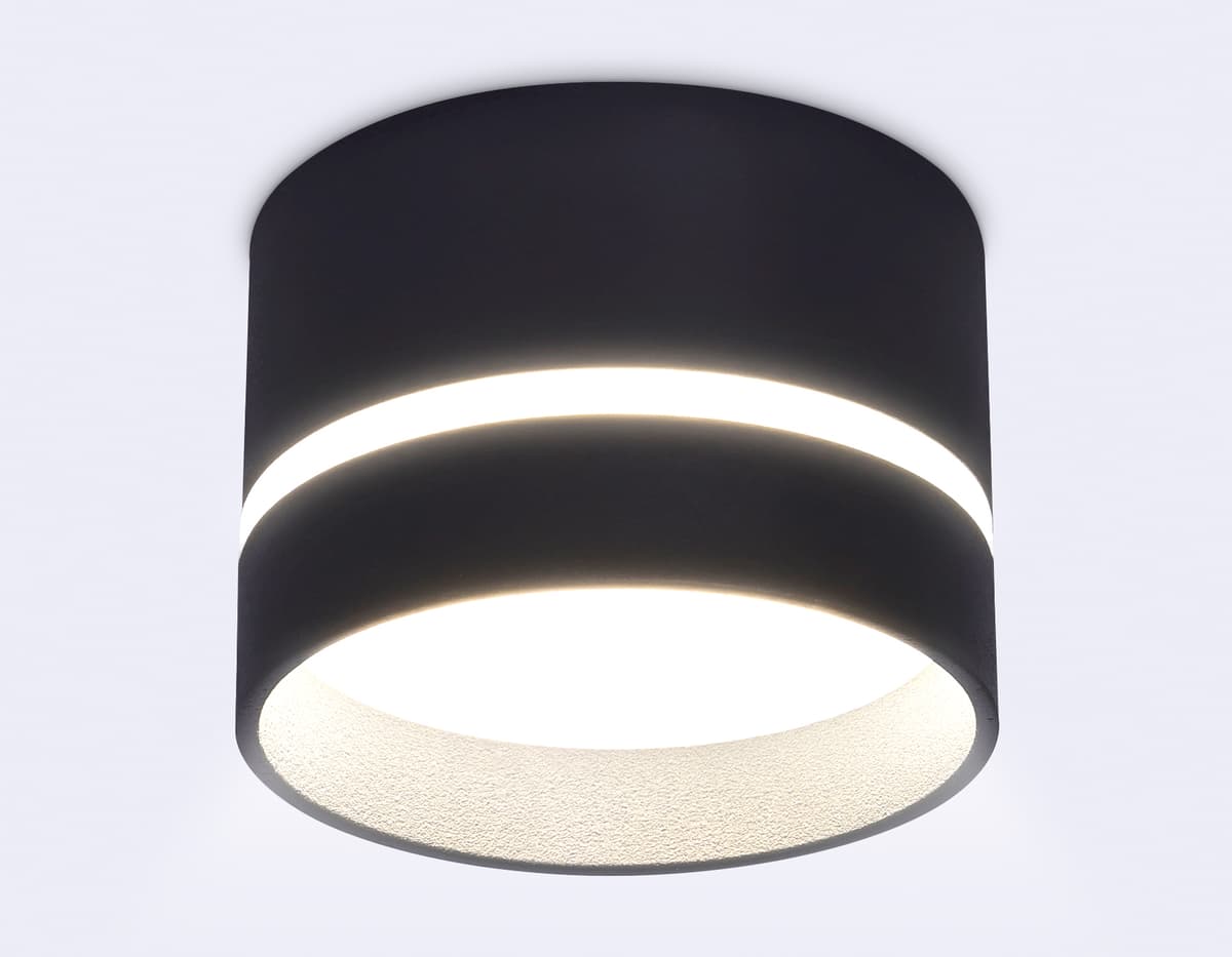 Накладной точечный светильник GX53 с акрилом TN622 SBK черный песок GX53 D85*60 Ambrella Light 7