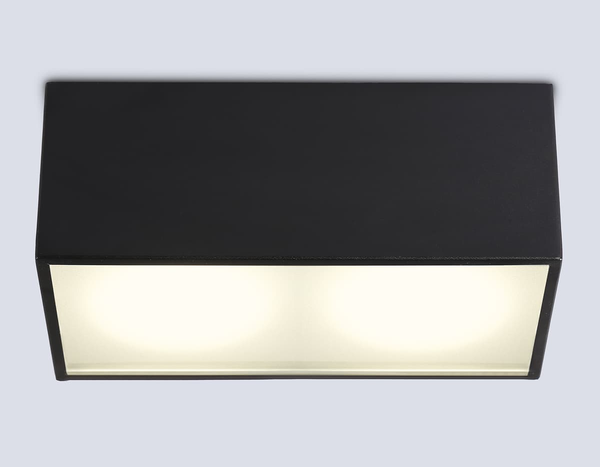 Накладной светильник со сменной лампой GX53 TN6535/2 BK черный IP44 GX53/2 200*100*80 Ambrella Light 10