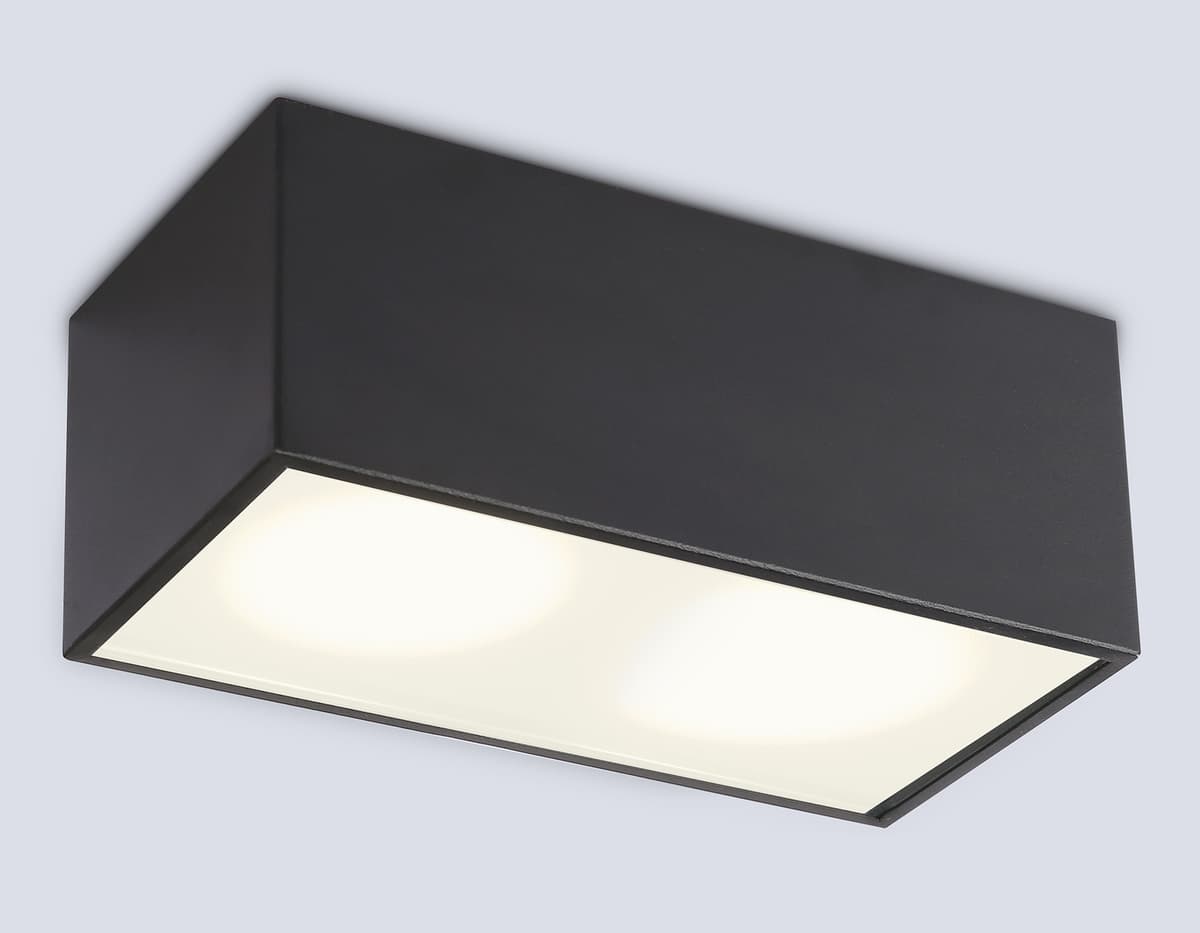 Накладной светильник со сменной лампой GX53 TN6535/2 BK черный IP44 GX53/2 200*100*80 Ambrella Light 9