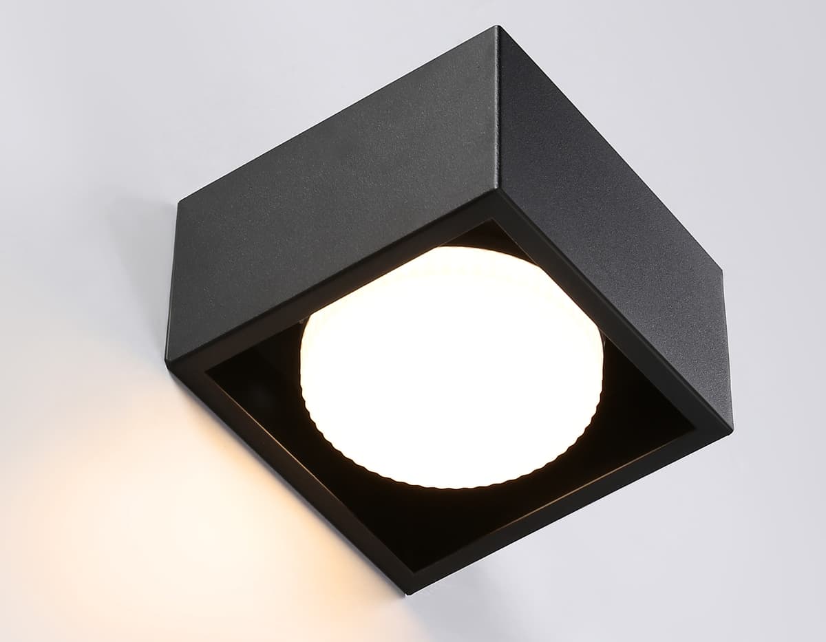 Светильник накладной со сменной лампой GX53 TN70827 BK черный GX53 max 12W 100*100*60 Ambrella Light 9