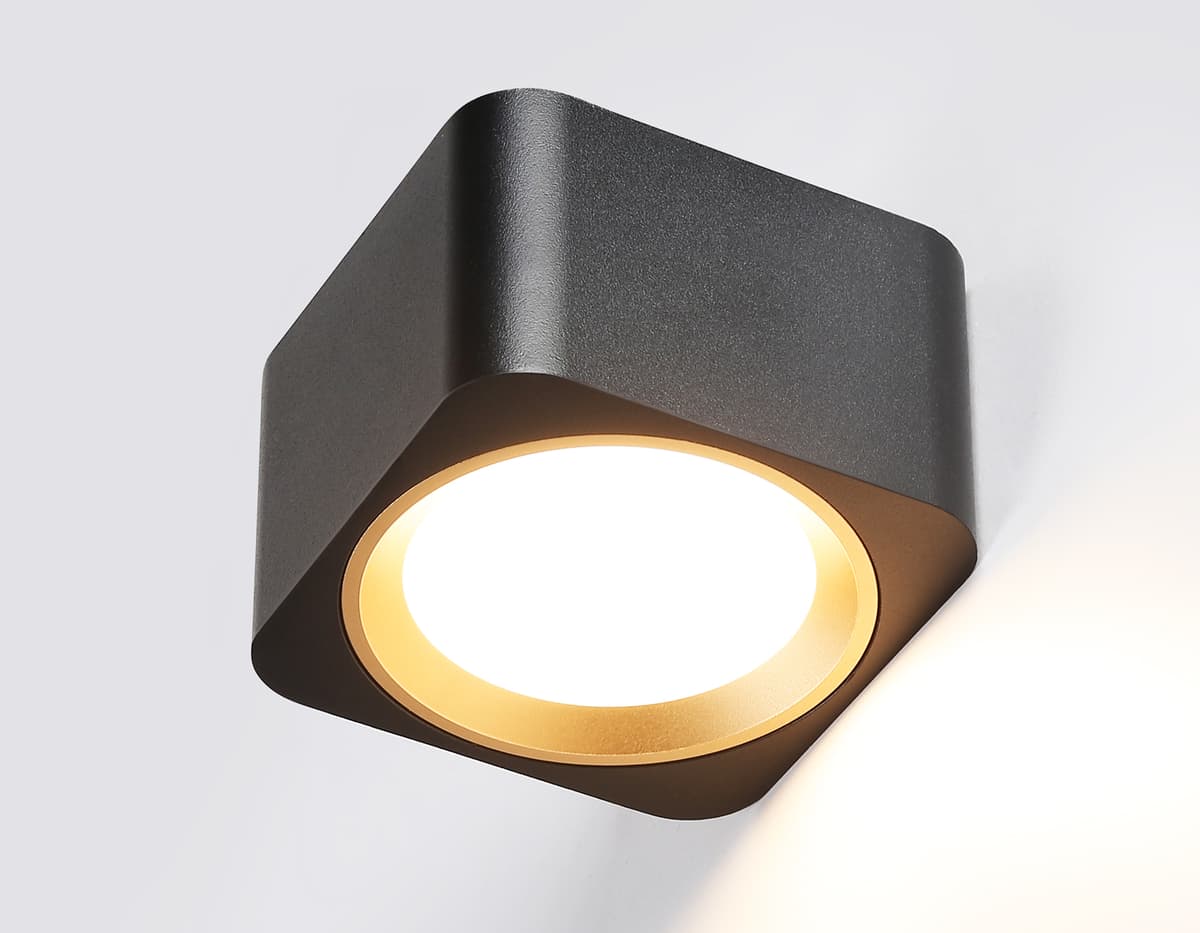 Светильник накладной со сменной лампой GX53 TN70832 BK/GD черный/золото GX53 max 12W 96*96*60 Ambrella Light 9