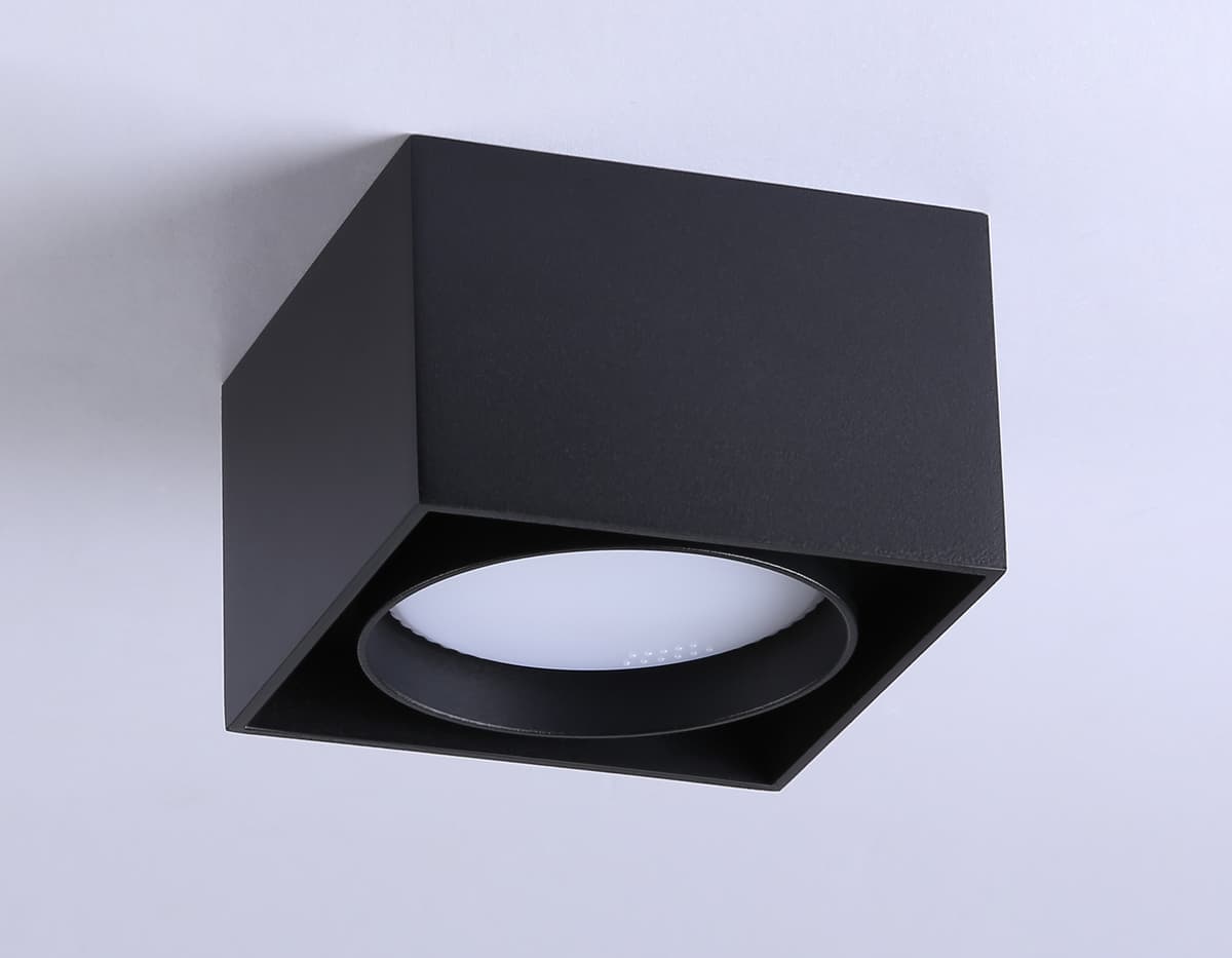 Накладной точечный светильник GX53 TN70866 BK черный GX53 max 12W 95*95*62 Ambrella Light 12