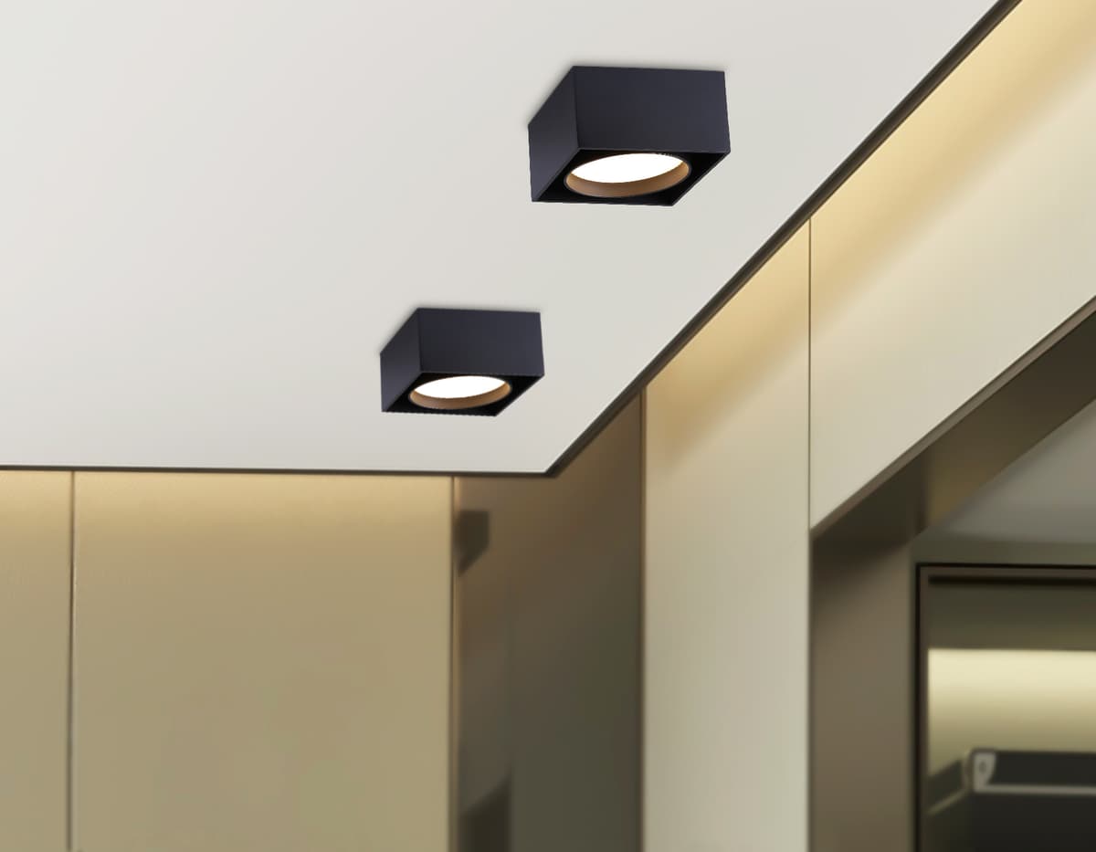 Накладной точечный светильник GX53 TN70866 BK черный GX53 max 12W 95*95*62 Ambrella Light 9