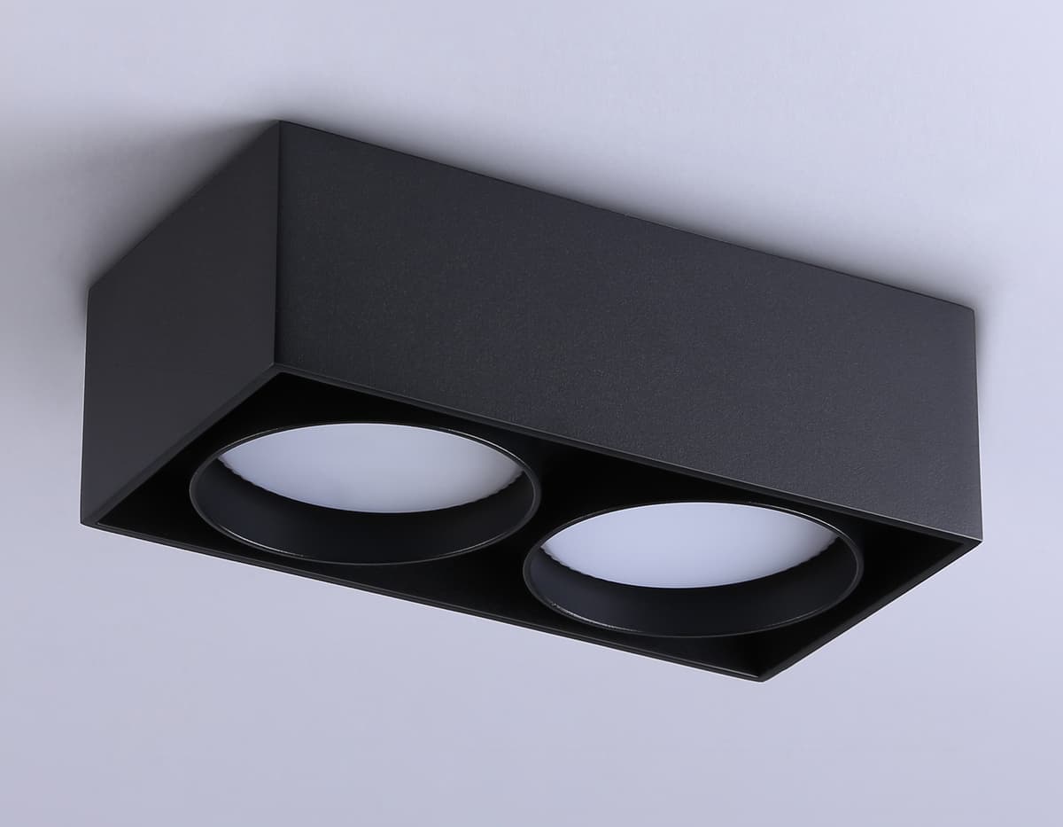 Накладной точечный светильник GX53 TN70875/2 BK черный GX53/2 max 12W 185*92*62 Ambrella Light 12
