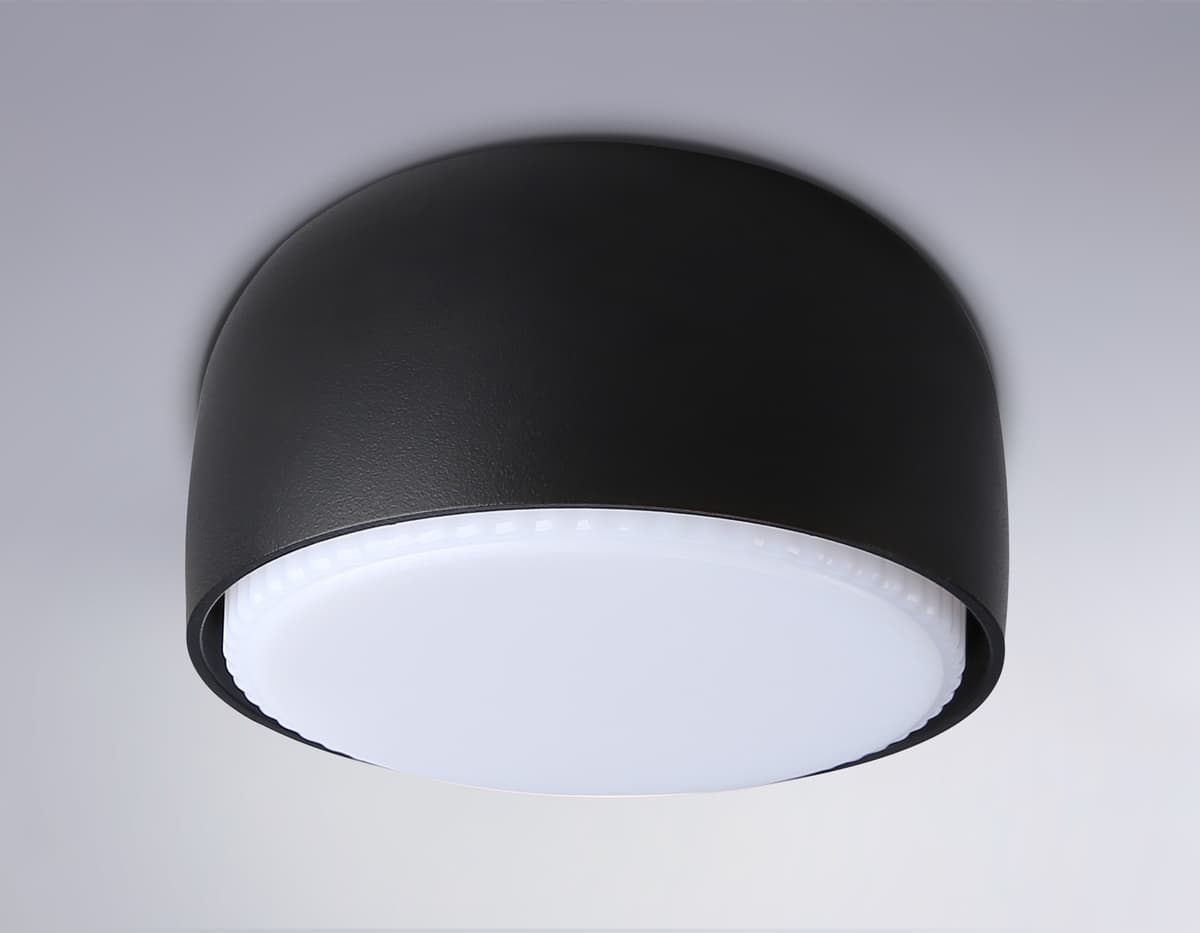 Светильник накладной со сменной лампой GX53 TN71003 BK черный GX53 max 12W D80*50 Ambrella Light 8