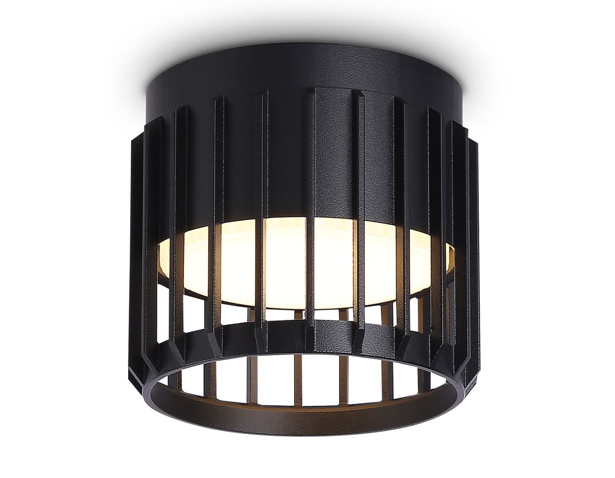 Накладной светильник со сменной лампой GX53 TN71155 BK черный GX53 D100*80 Ambrella Light 5