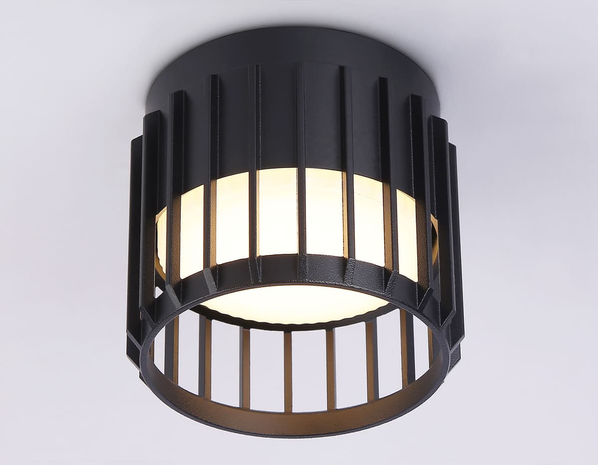Накладной светильник со сменной лампой GX53 TN71155 BK черный GX53 D100*80 Ambrella Light 7