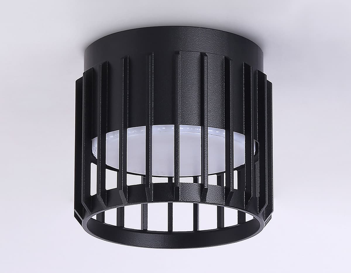 Накладной светильник со сменной лампой GX53 TN71155 BK черный GX53 D100*80 Ambrella Light 8