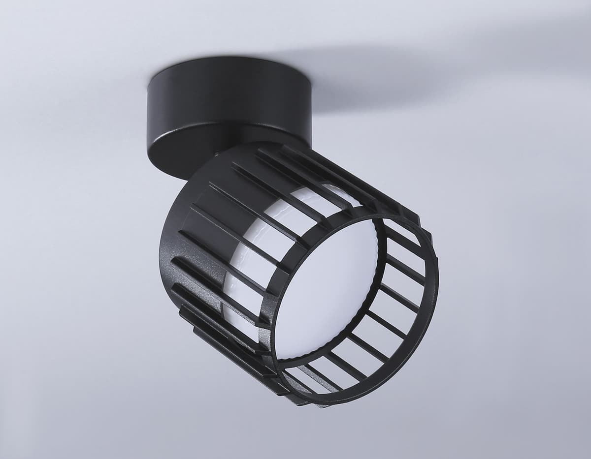 Накладной поворотный спот со сменной лампой GX53 TN71159 BK черный GX53 D100*125 Ambrella Light 10