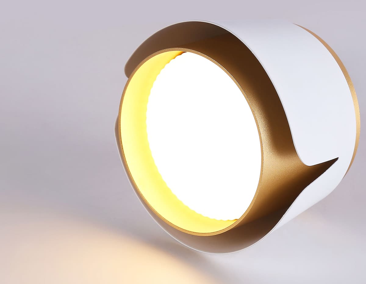 Накладной светильник со сменной лампой GX53 TN71221 WH/GD белый/золото GX53 D100*66 Ambrella Light 7