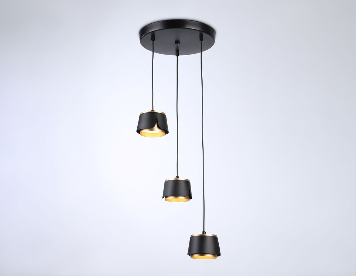 Подвесной светильник со сменной лампой GX53 TN71252/3 BK/GD черный/золото GX53/3 D250*1090 Ambrella Light 7