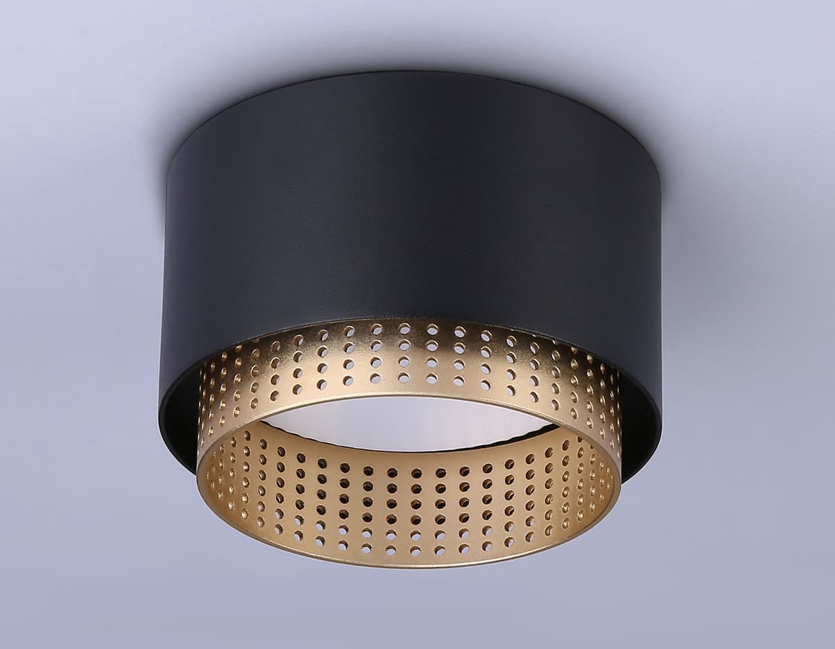 Накладной точечный светильник GX53 TN71275 BK/GD черный/золото GX53 max 12W D95*62 Ambrella Light 15