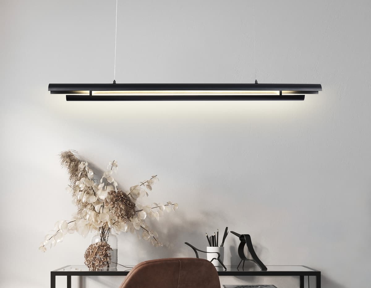Подвесной светодиодный светильник TN71337 BK черный LED 10W 4200K 945*60*1060 Ambrella Light 10