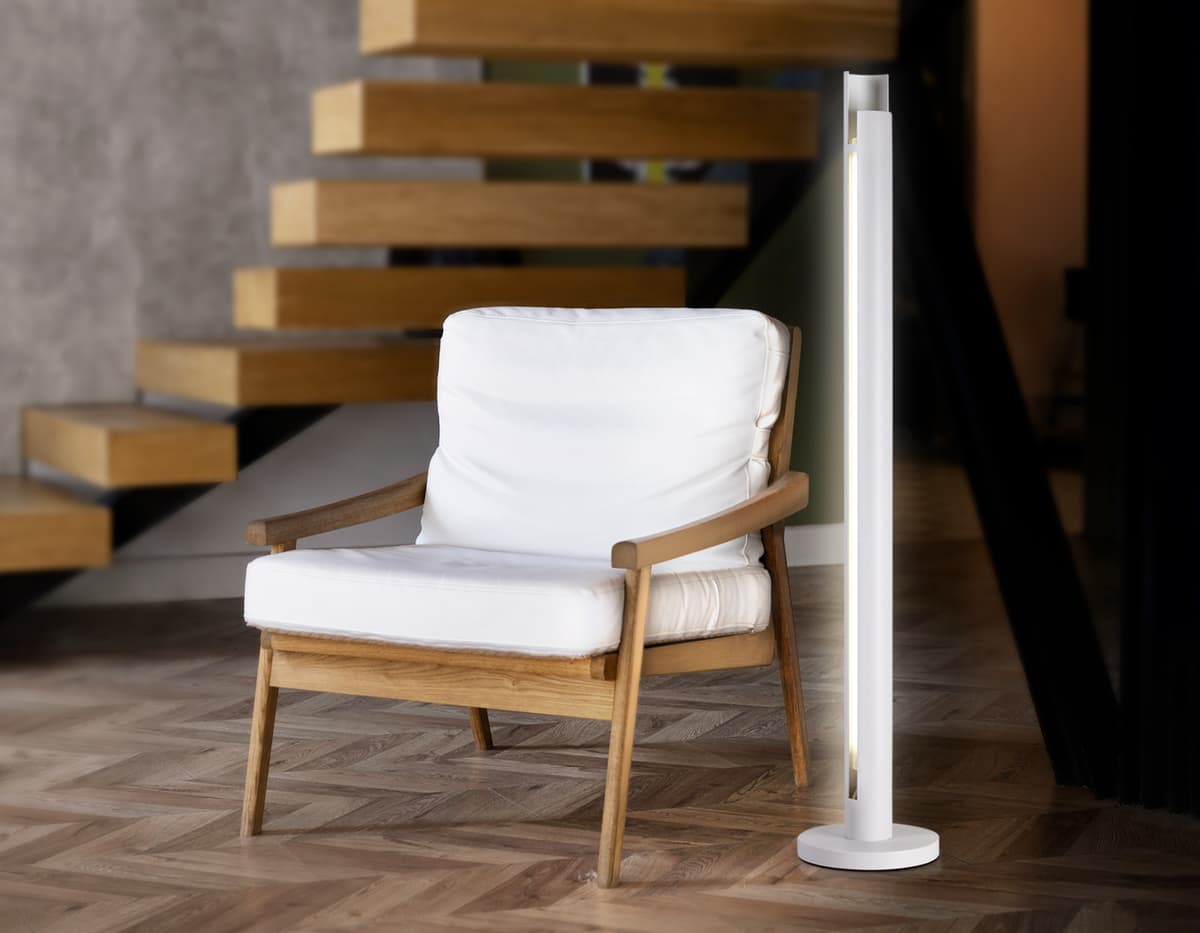 Напольный светодиодный светильник TN71342 WH белый LED 10W 4200K D60*900 Ambrella Light 10