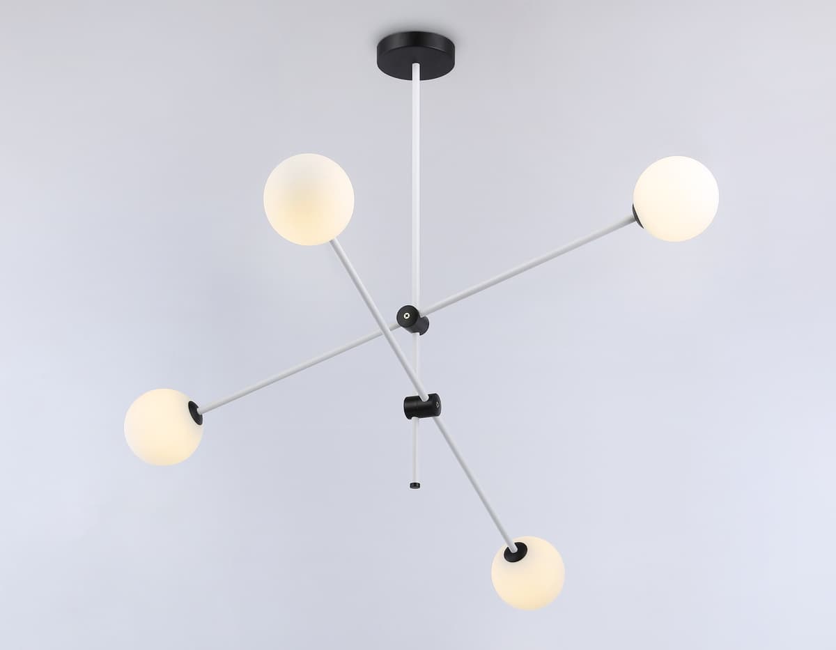 Подвесной светильник TR2505/4 WH/BK белый/черный G9/4 max 10W D970*700 Ambrella Light 8